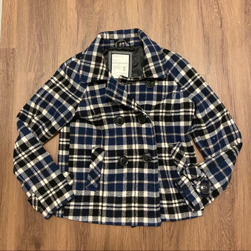 Aeropostale Plaid Coat